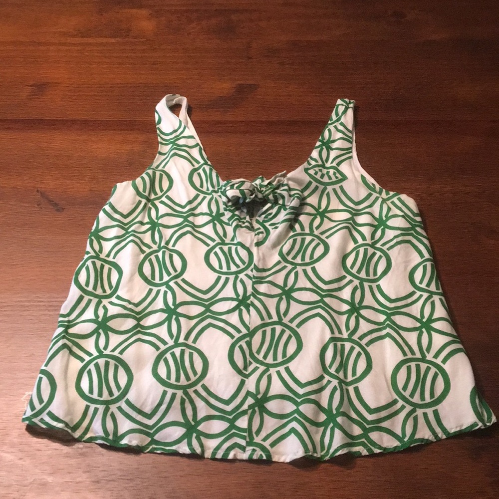 Anthropologie Maeve Shell White & Green size XS
